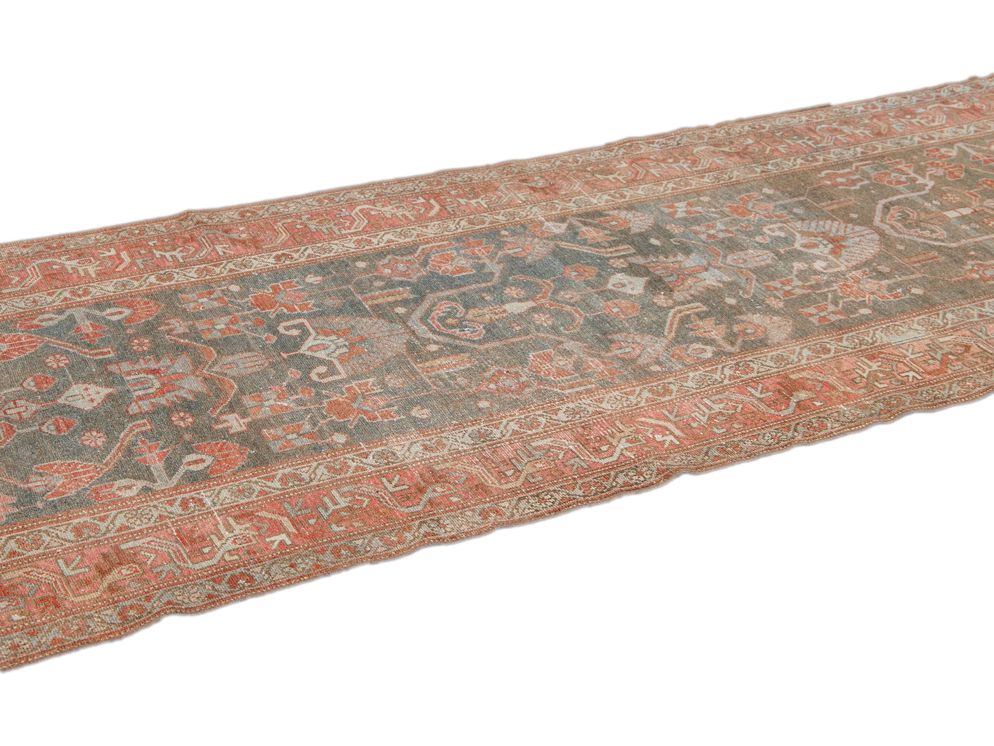 Antique Malayer Wool Runner 4 X 10