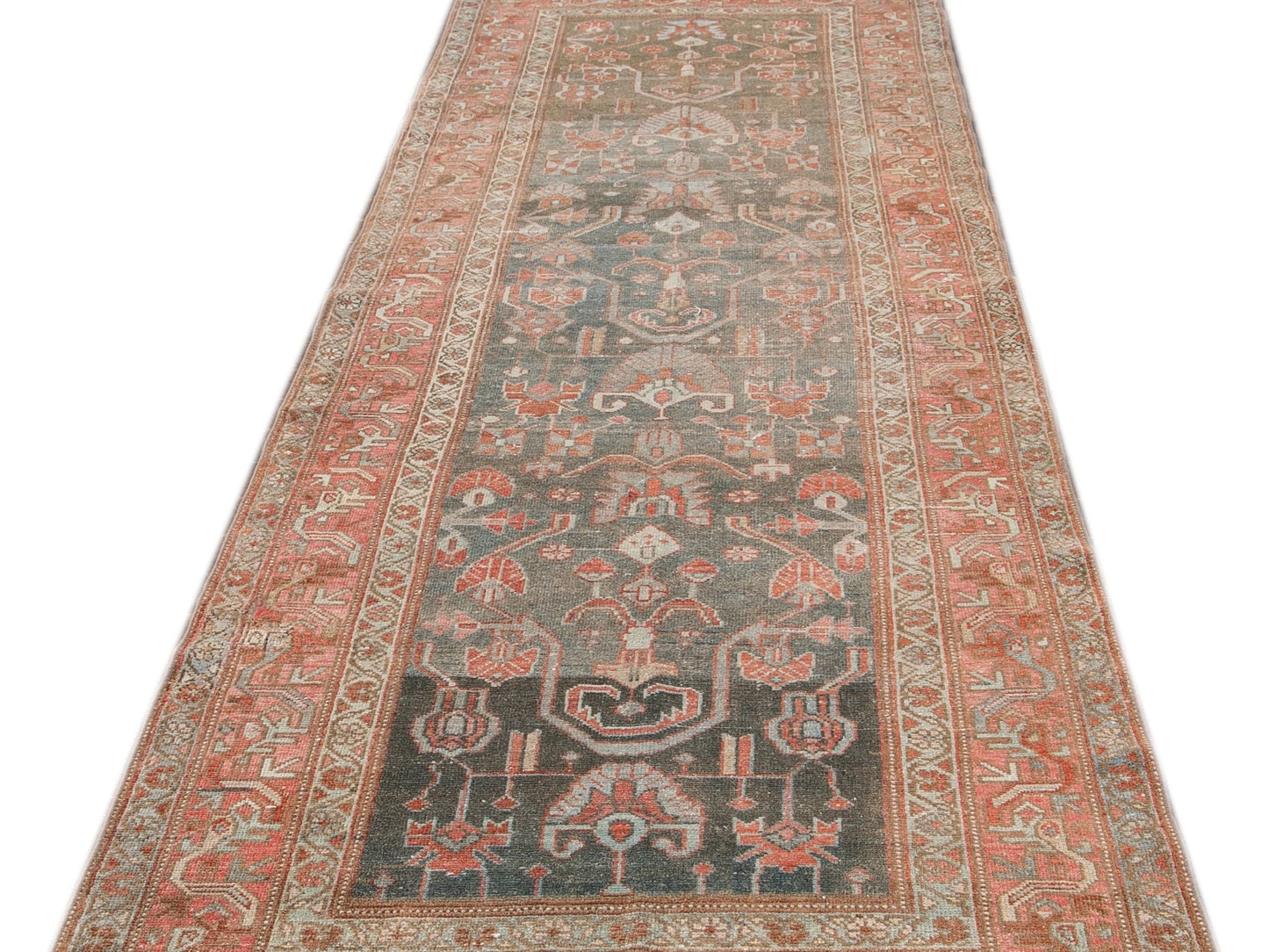 Antique Malayer Wool Runner 4 X 10