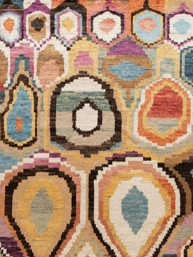 Modern Moroccan Wool Rug 10 X 12