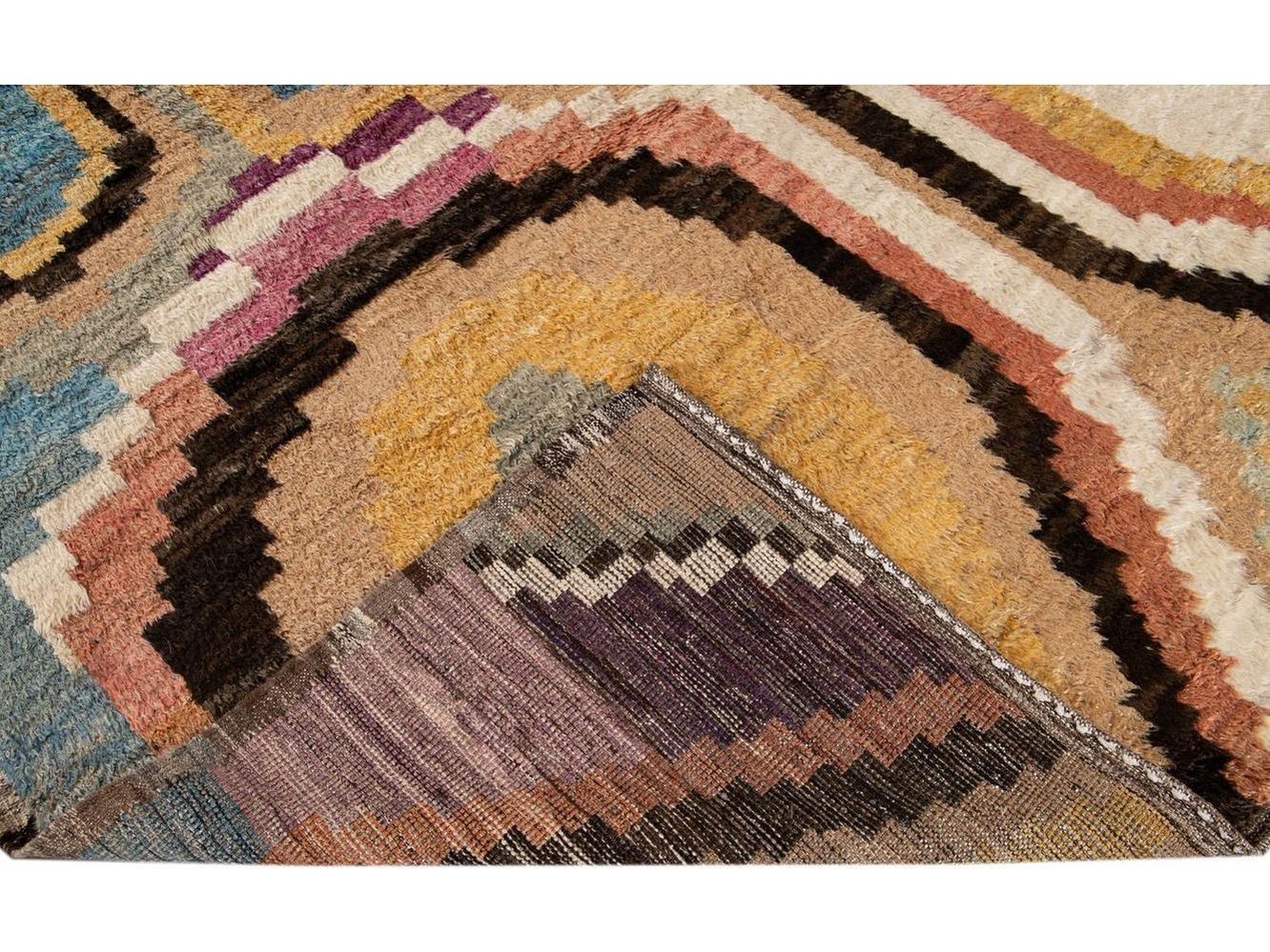 Modern Moroccan Wool Rug 10 X 12