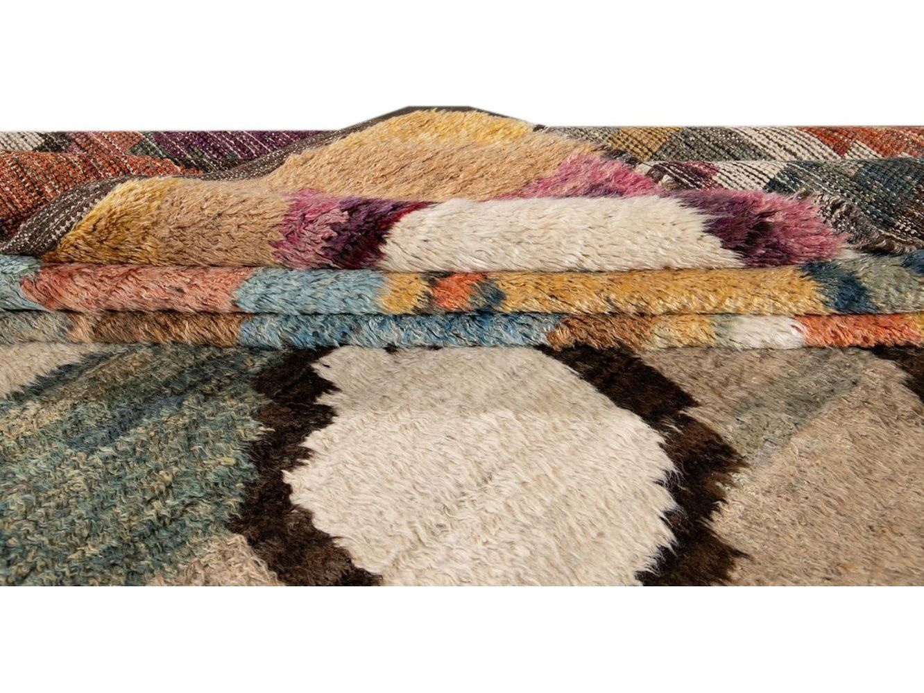 Modern Moroccan Wool Rug 10 X 12