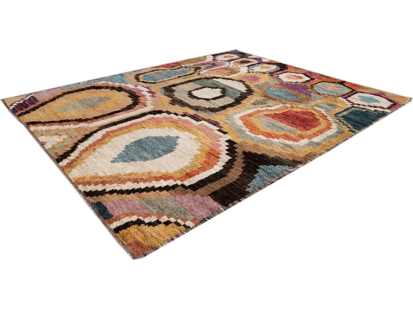 Modern Moroccan Wool Rug 10 X 12