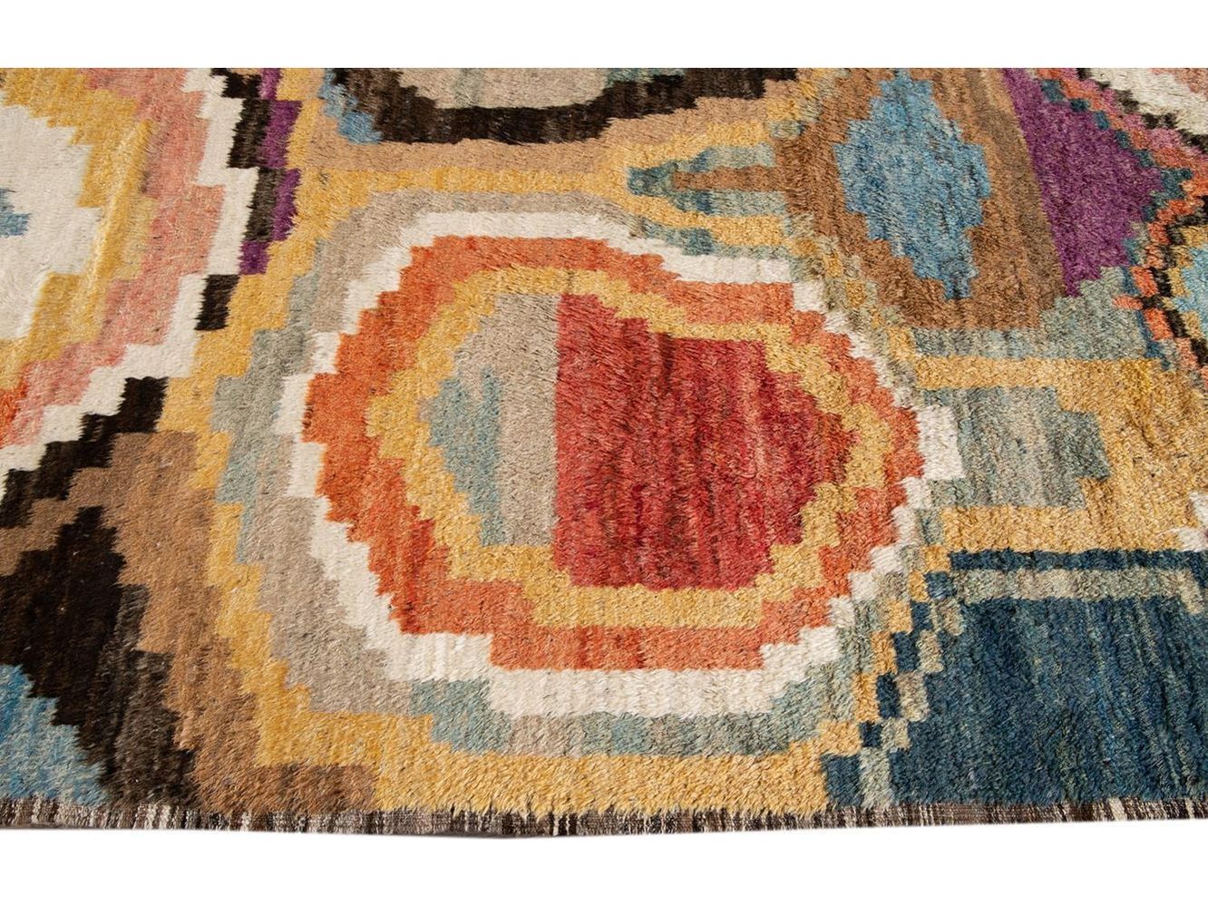 Modern Moroccan Wool Rug 10 X 12