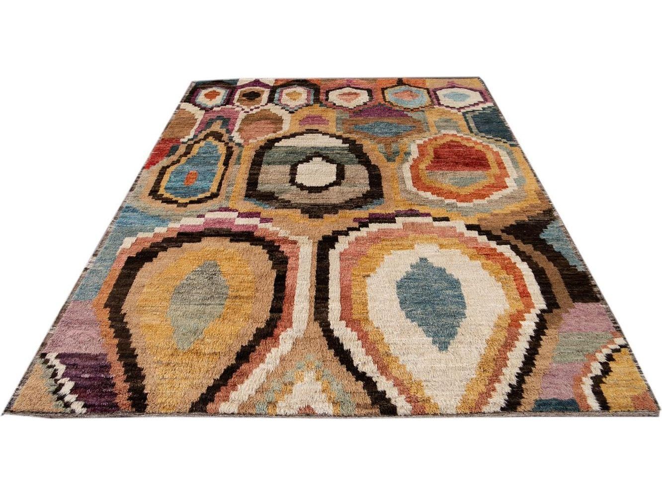 Modern Moroccan Wool Rug 10 X 12