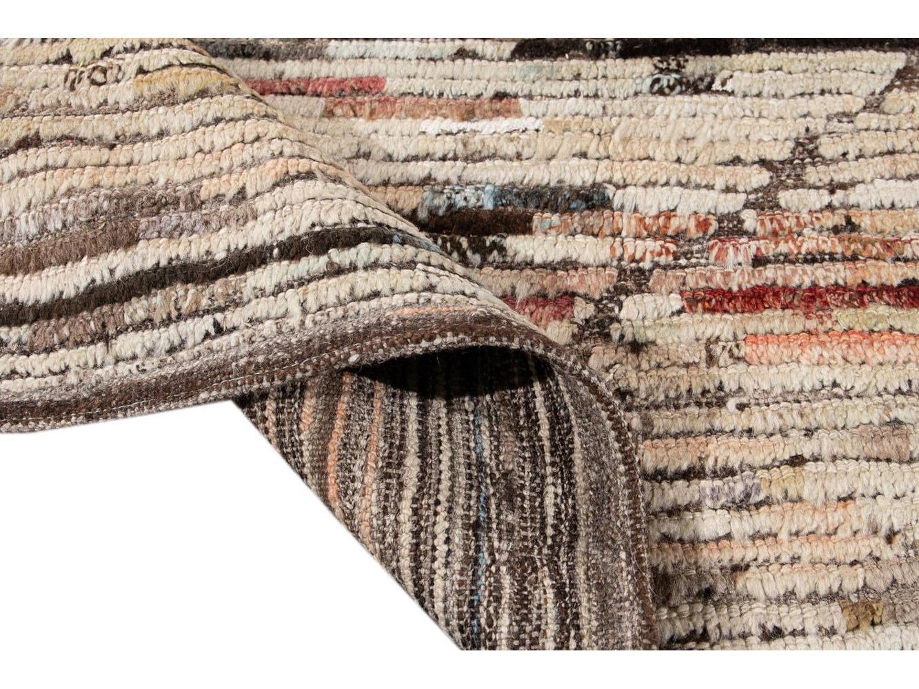Modern Moroccan-Style Wool Rug 9 X 12