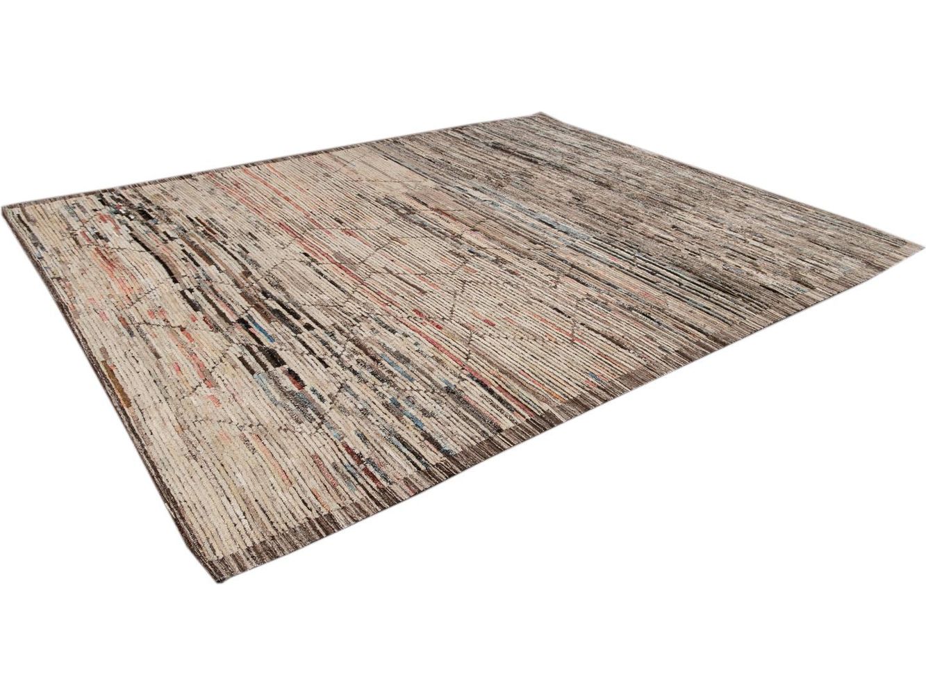 Modern Moroccan-Style Wool Rug 9 X 12