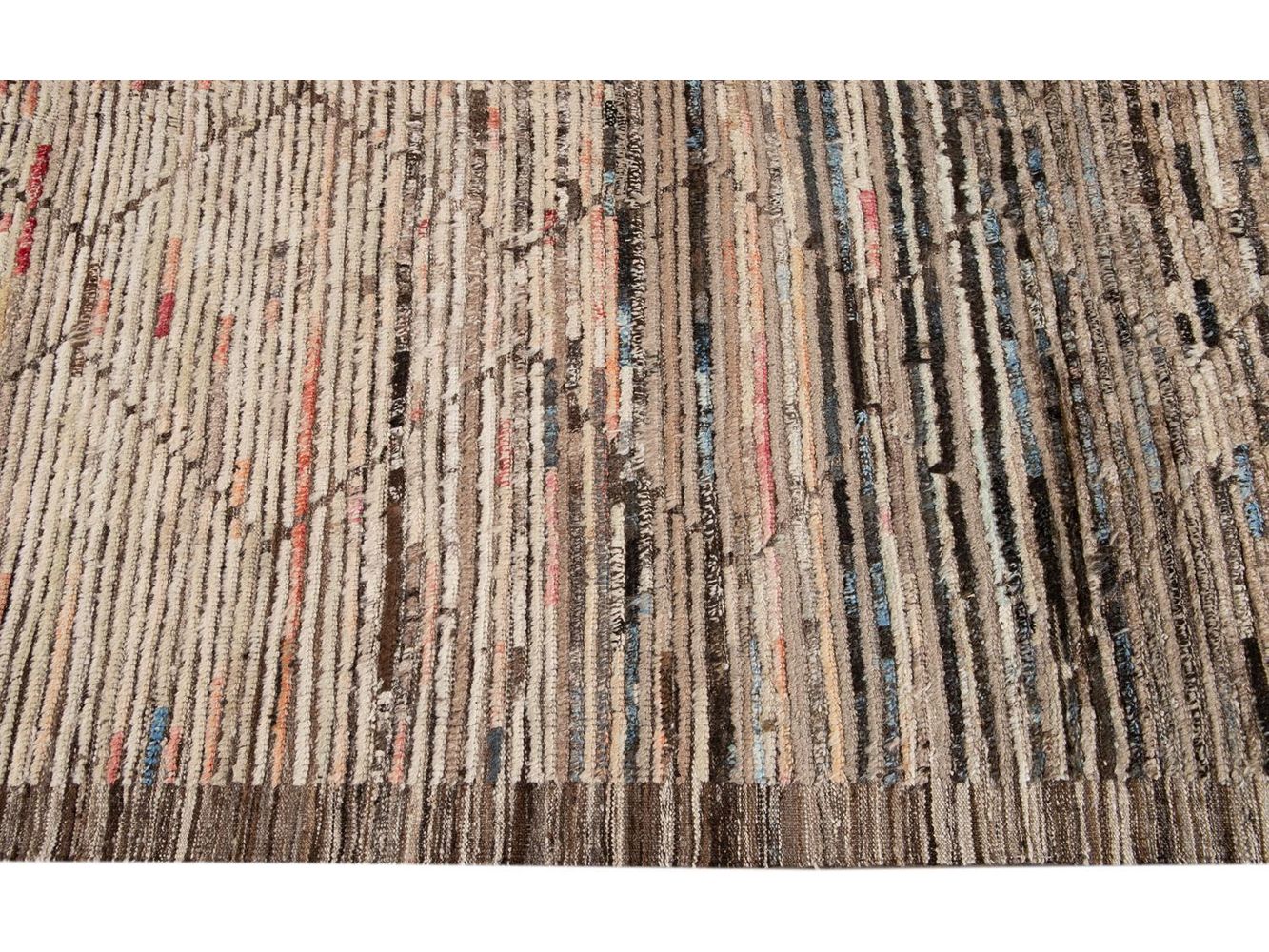 Modern Moroccan-Style Wool Rug 9 X 12