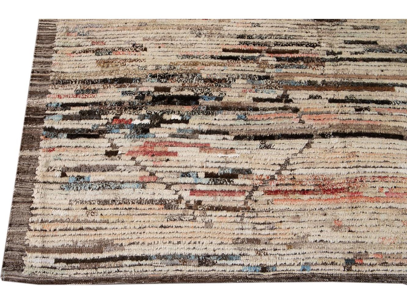 Modern Moroccan-Style Wool Rug 9 X 12
