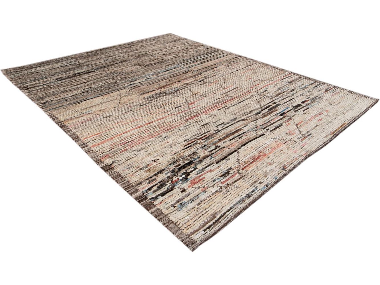 Modern Moroccan-Style Wool Rug 9 X 12
