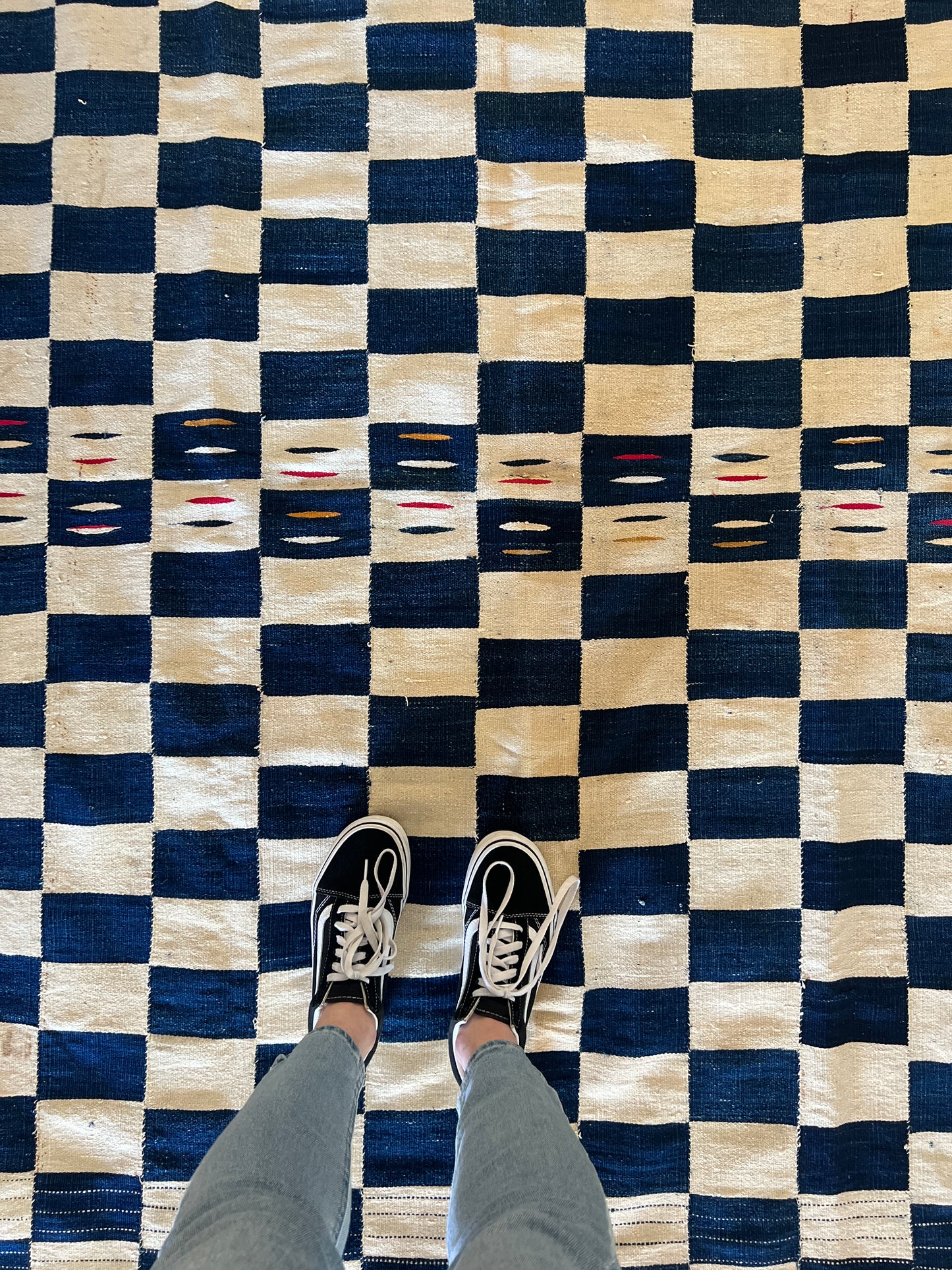 Antique Native American Checkered Textile
