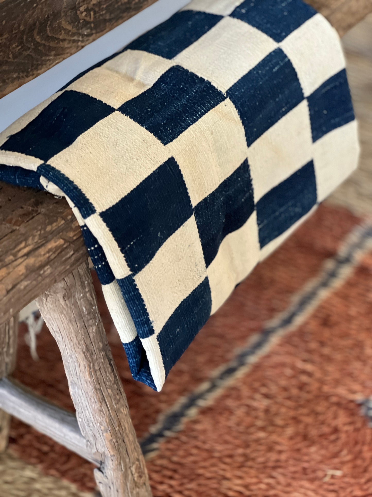 Antique Native American Checkered Textile