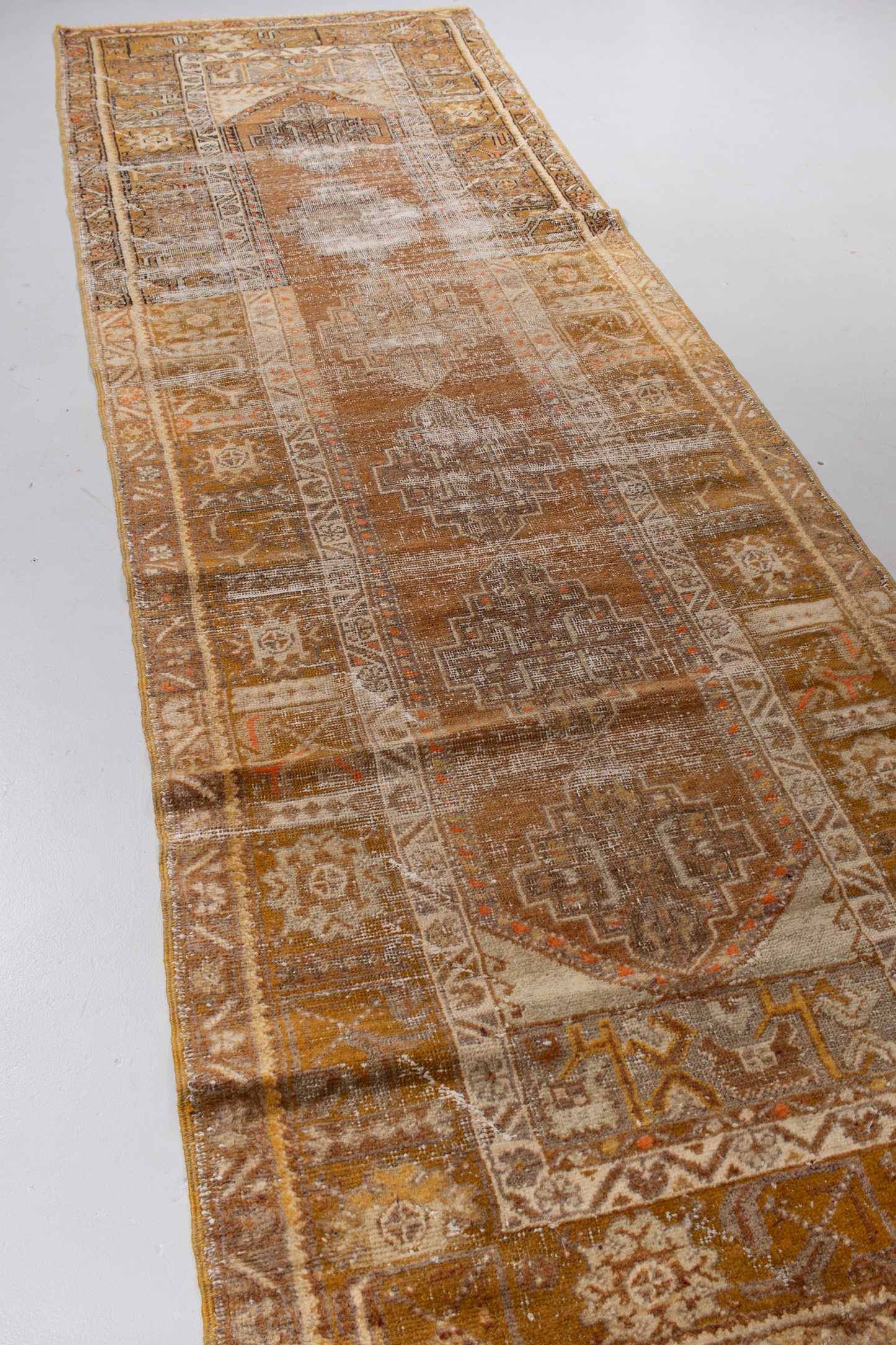 Distressed Turkish Anatolian Runner Rug