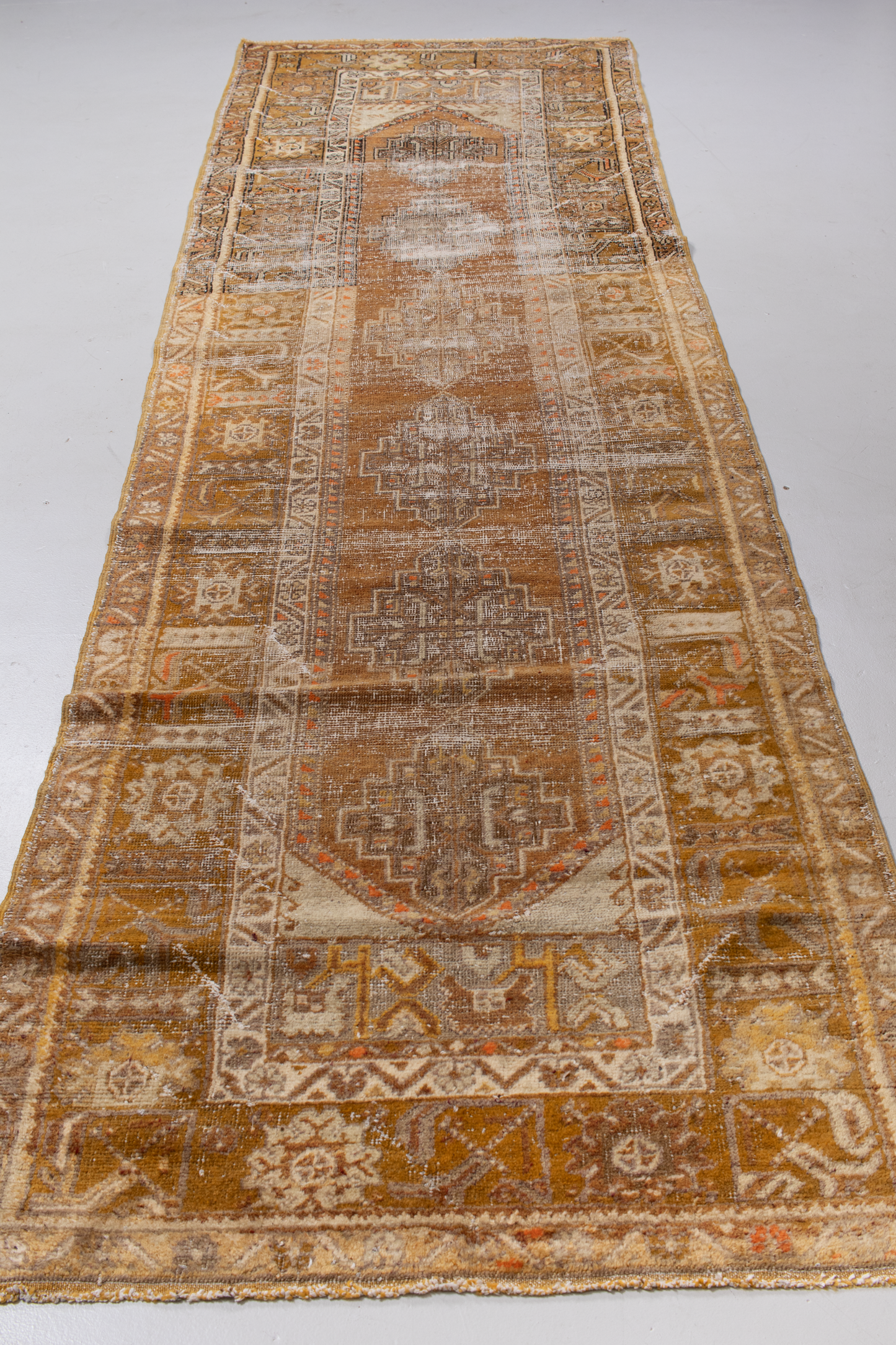 Distressed Turkish Anatolian Runner Rug