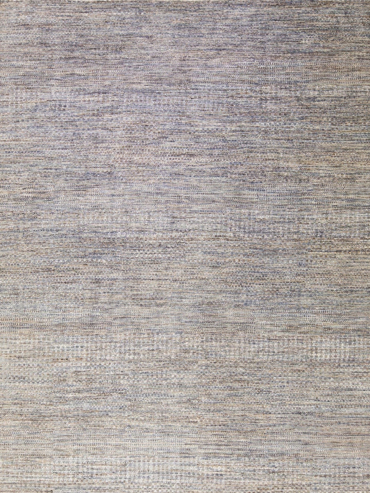 Modern Savannah Handmade Geometric Gray and Beige Oversize Wool Rug