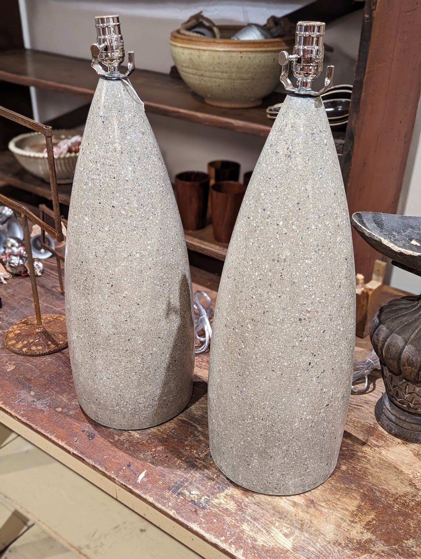Terrazzo lamps pair