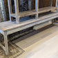 Long console off white patina