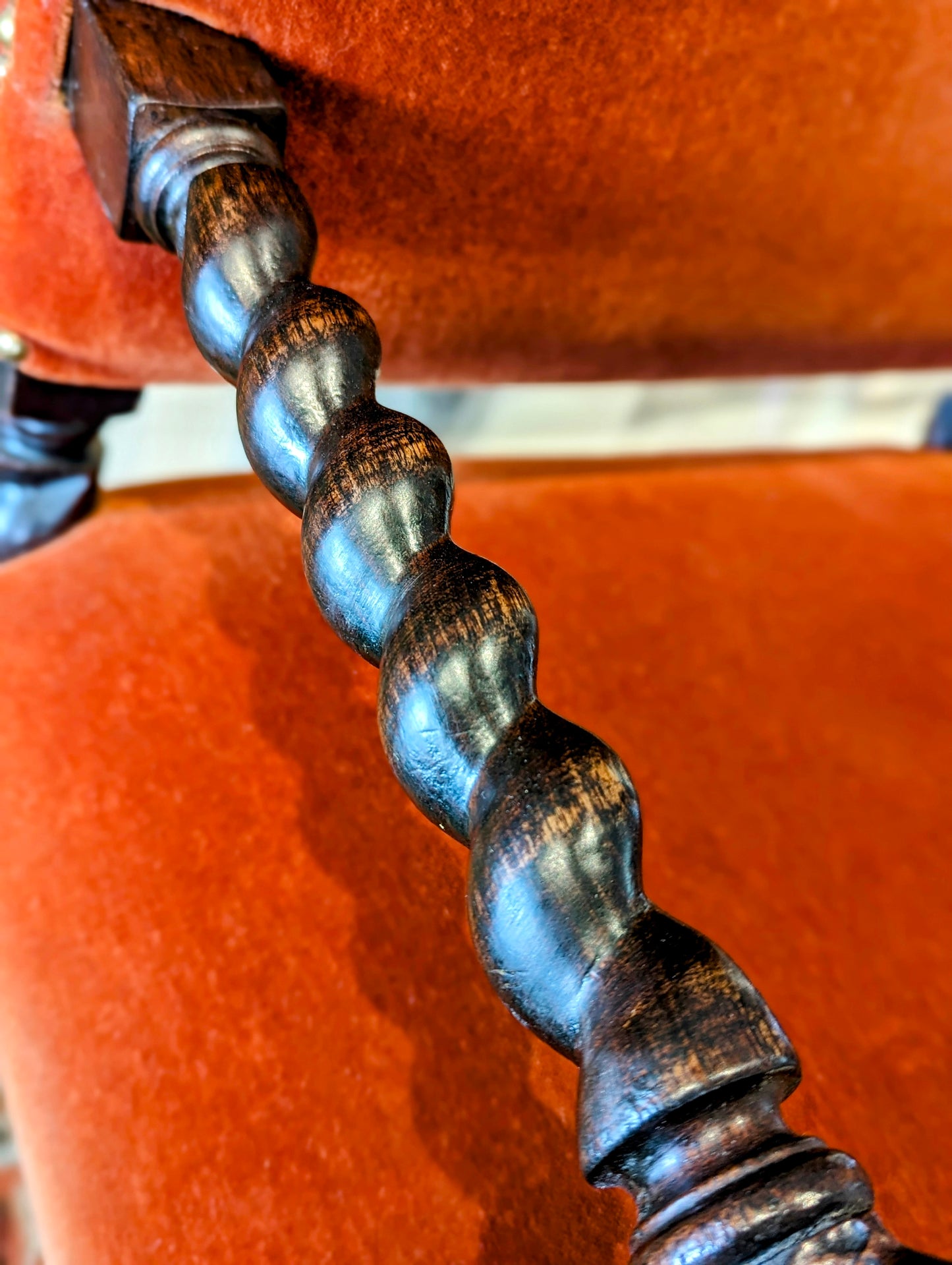 accent chairs lions and barley twist in, pair, walnut