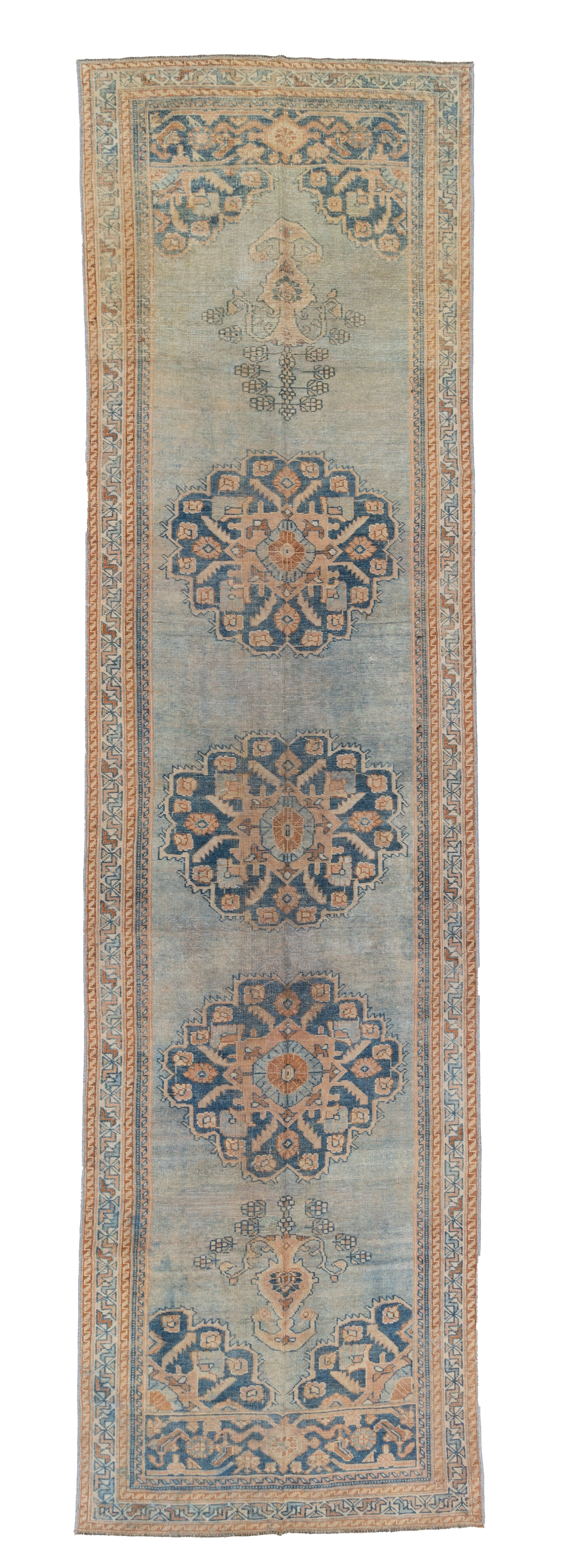 Blue Vintage Persian Runner Rug