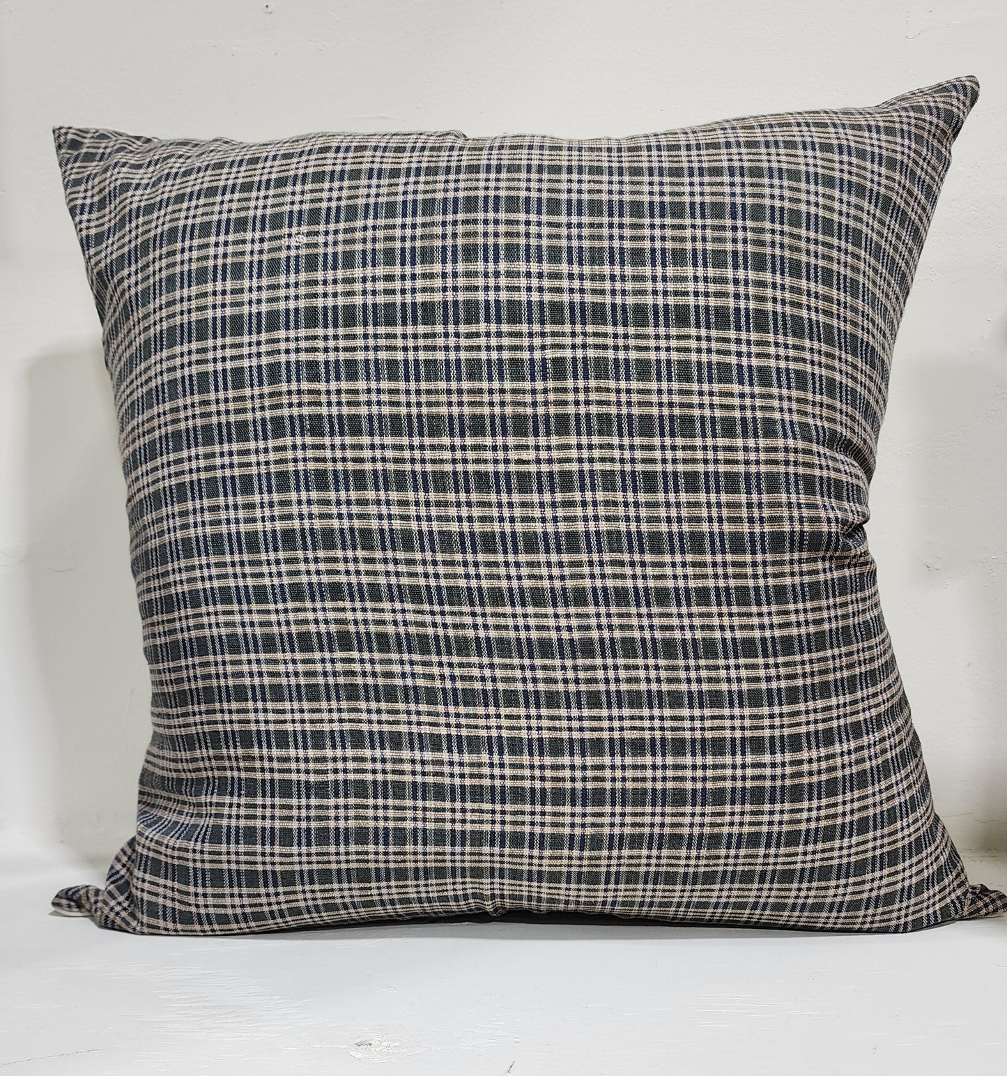 Hemp Plaid Hand Woven Pillow A134
