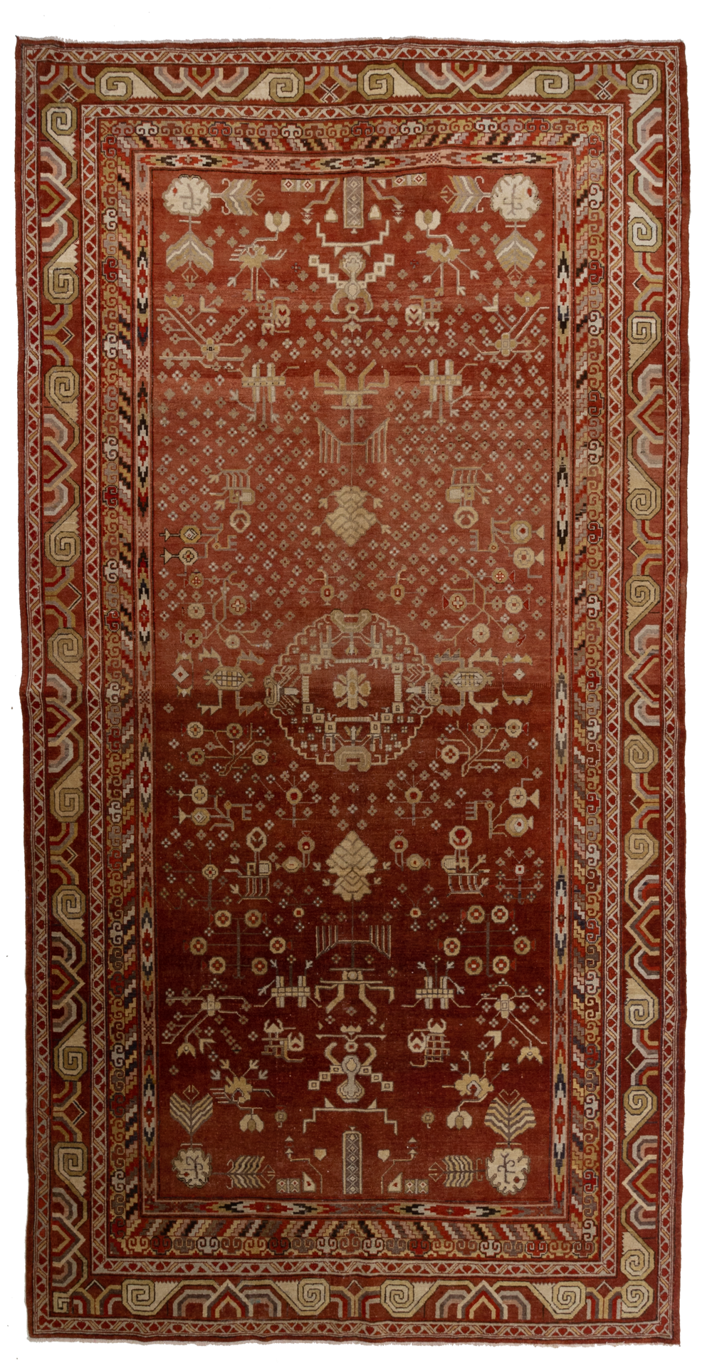 Antique Oriental Khotan Rug