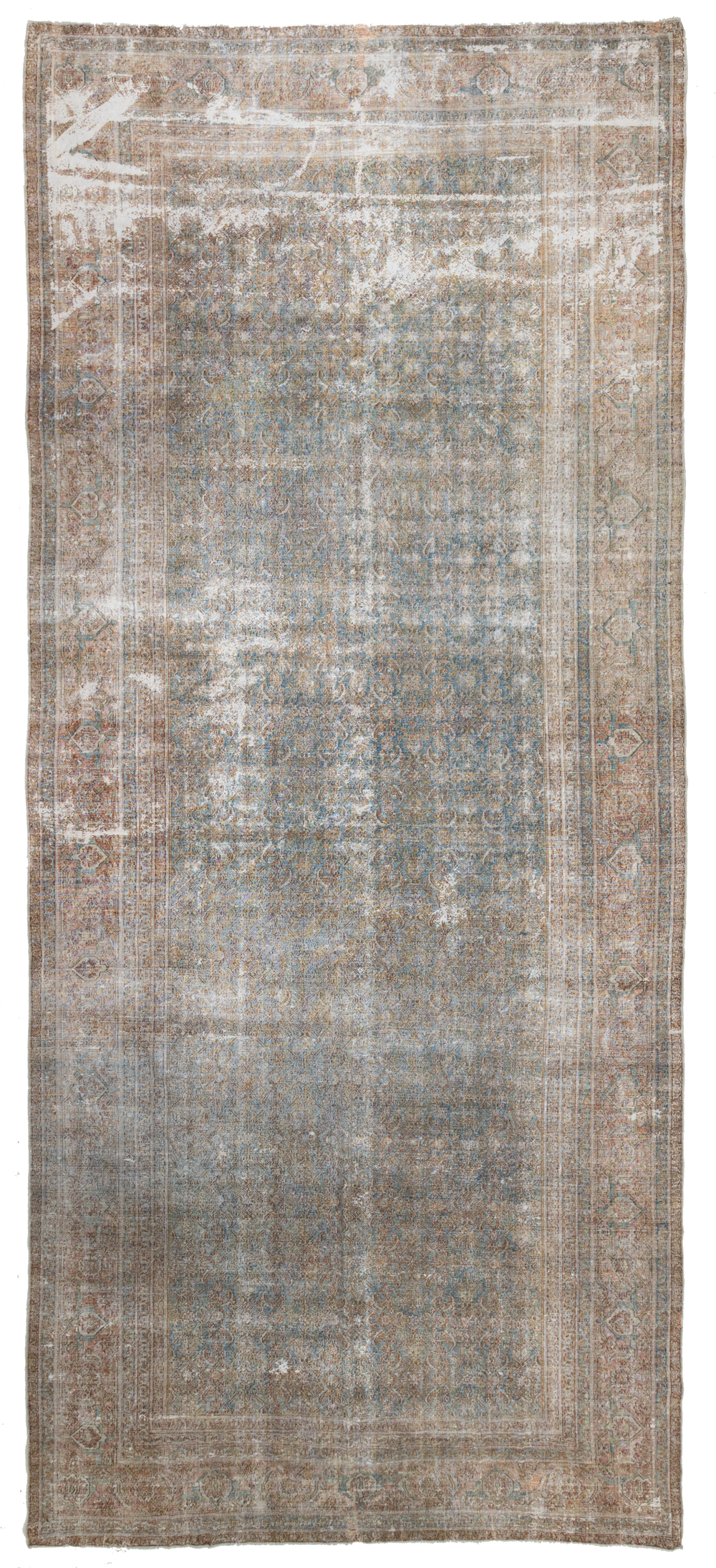 Antique Persian Mahal Gallery Runner Rug