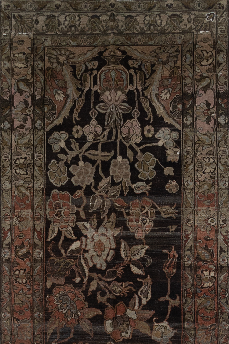 Antique Persian Mahal Gallery Runner Rug