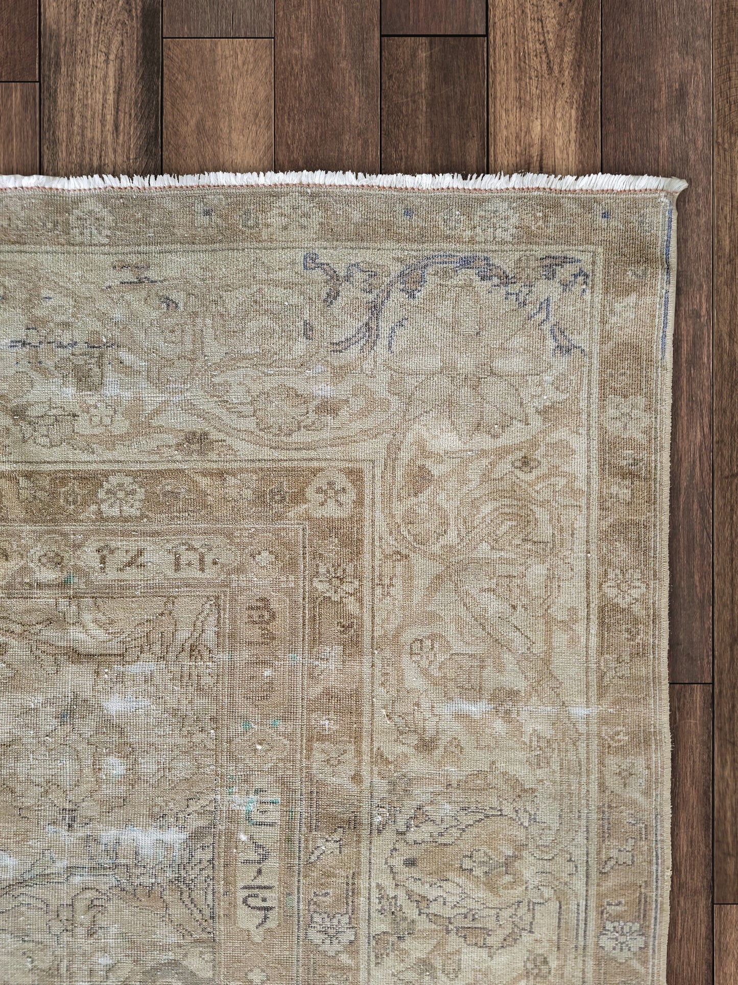Vintage Persian Mahal Poem Rug