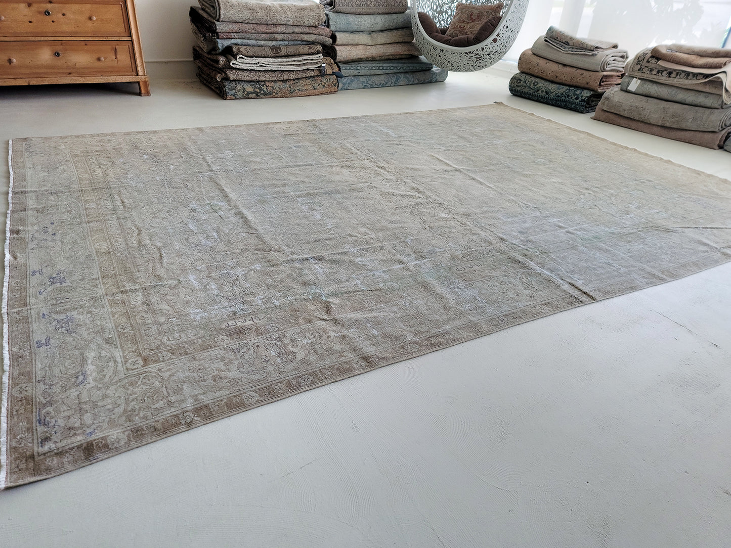 Vintage Persian Mahal Poem Rug