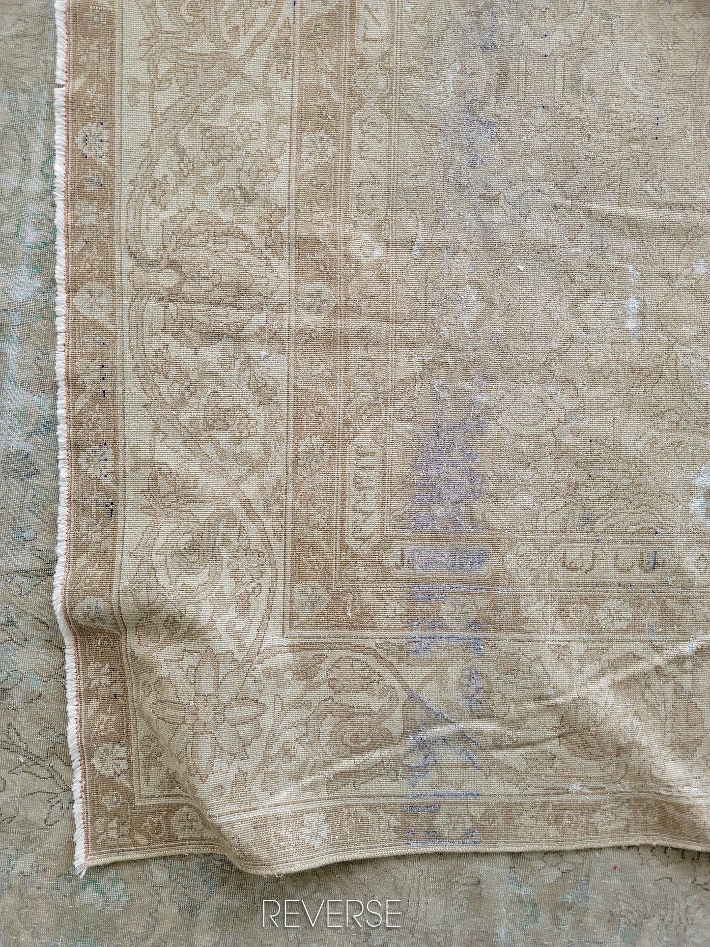 Vintage Persian Mahal Poem Rug