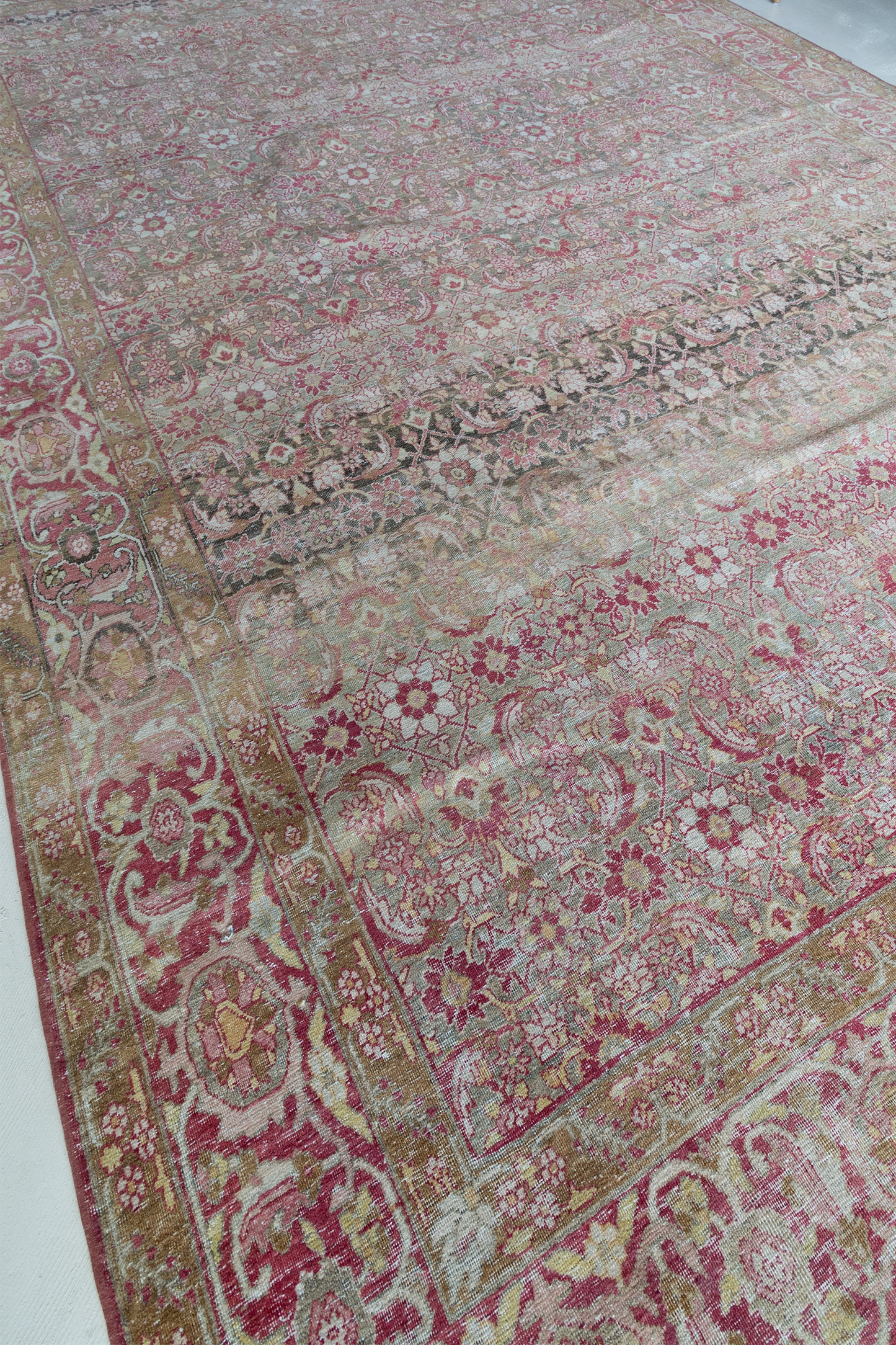 Vintage Persian Lavar Kerman Rug