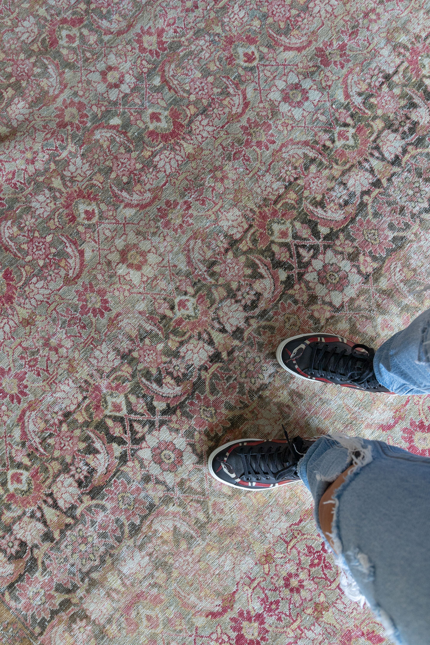 Vintage Persian Lavar Kerman Rug