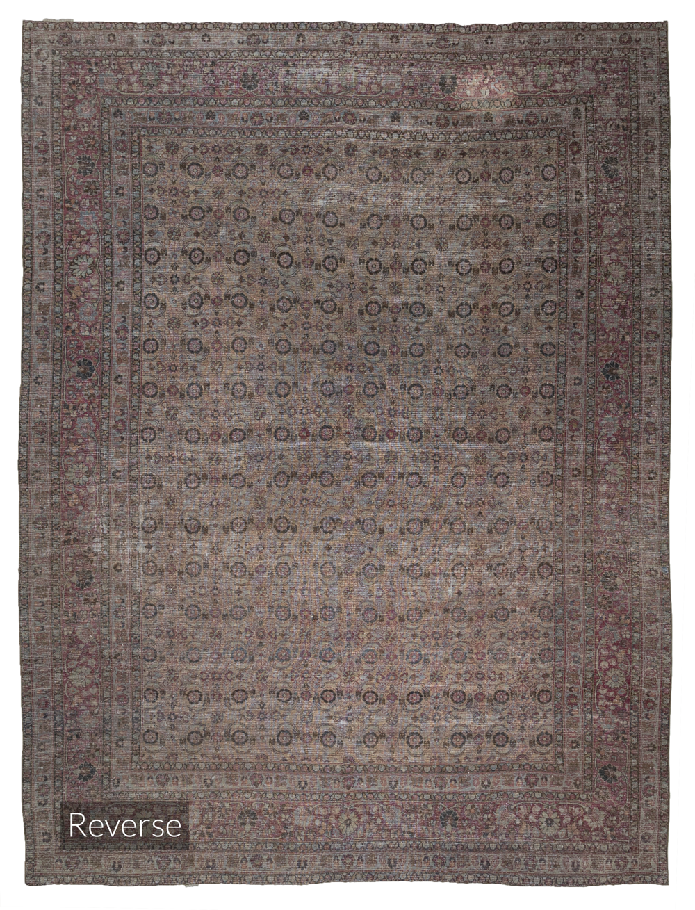 Worn Antique Persian Rug
