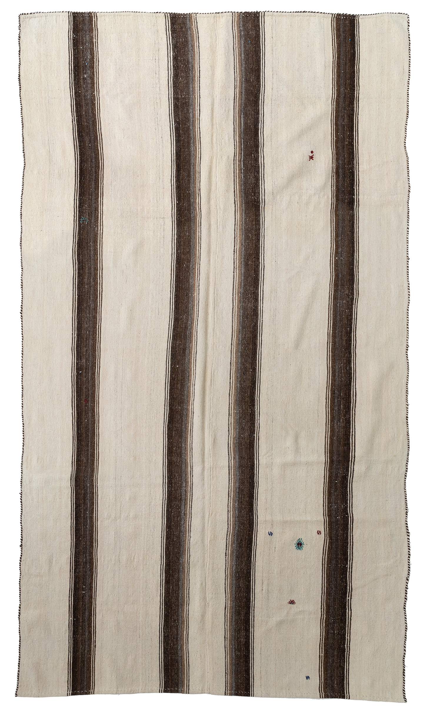 Gallery Size Vintage Striped Turkish Kilim Rug