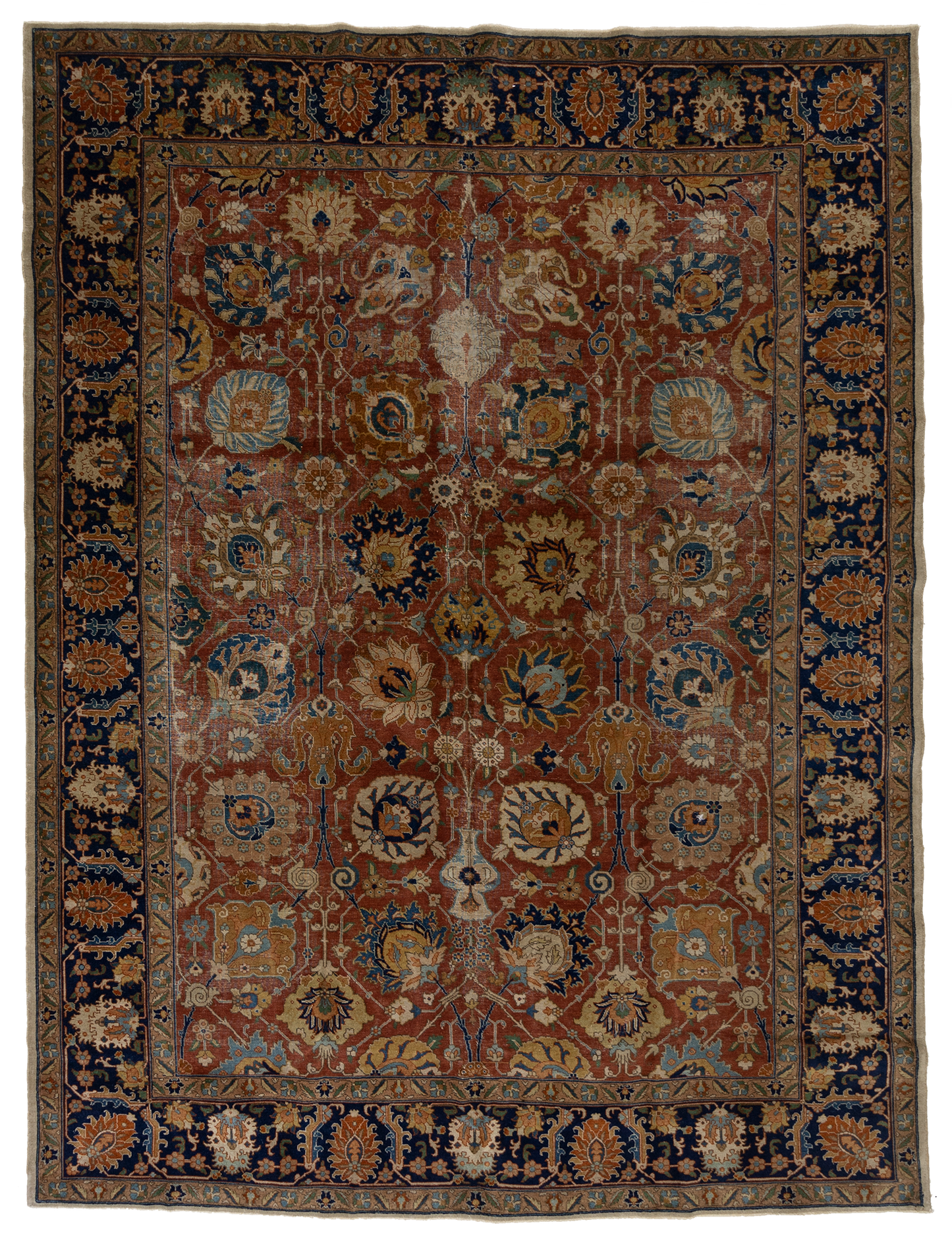 Vintage Persian Tabriz Rug