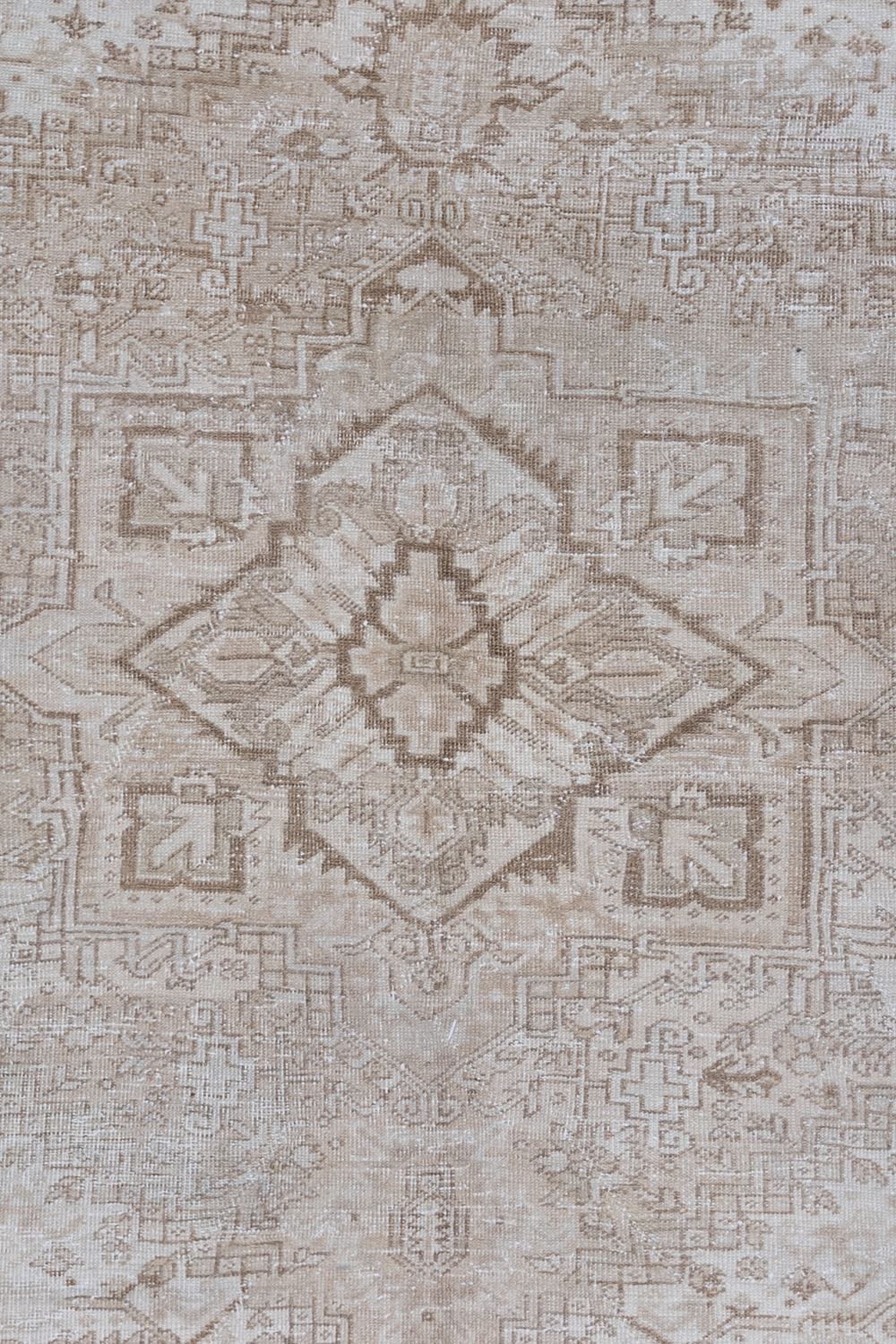 Neutral Vintage Persian Heriz Rug