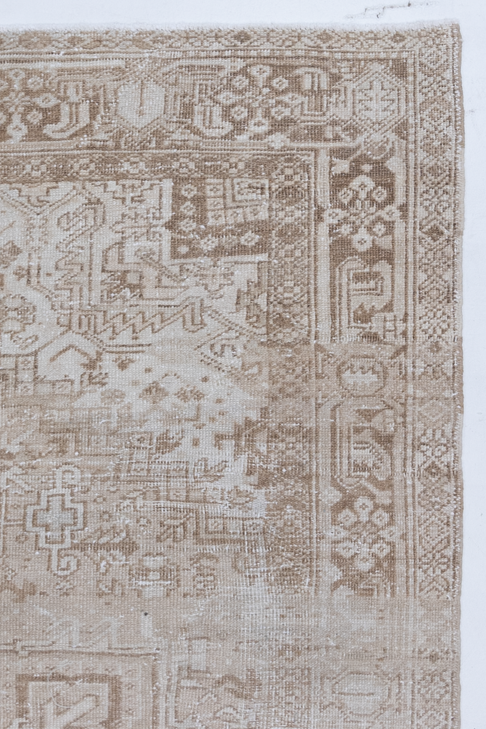 Neutral Vintage Persian Heriz Rug
