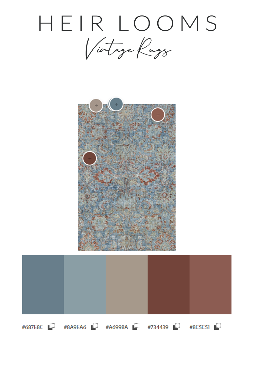 Antique Persian Mahal Rug