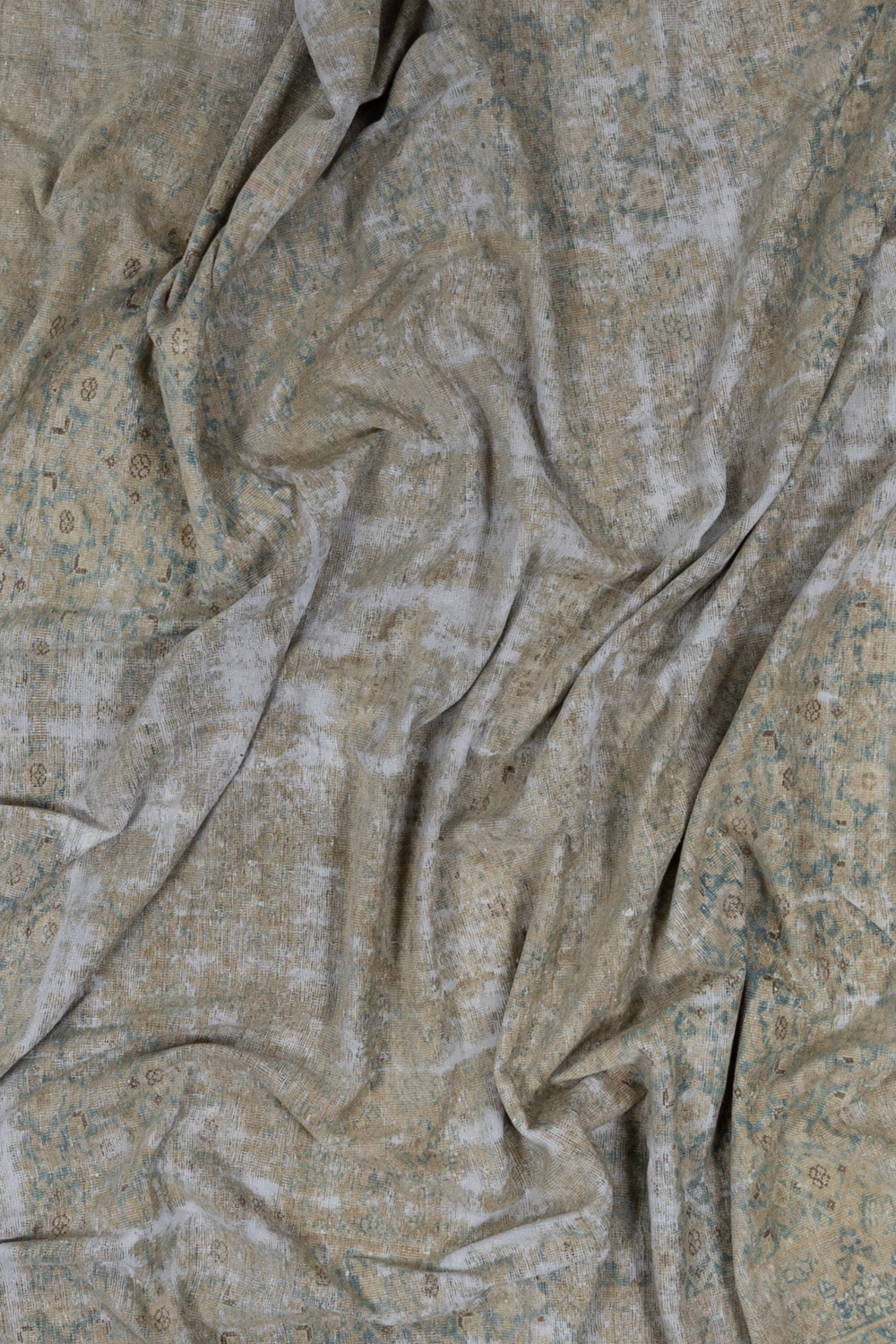 Distressed Vintage Persian Tabriz