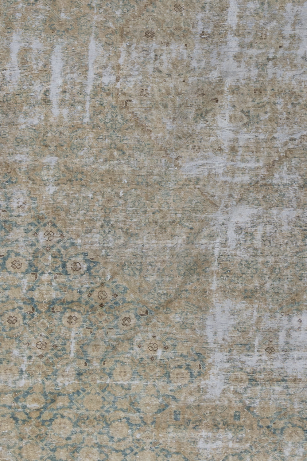 Distressed Vintage Persian Tabriz