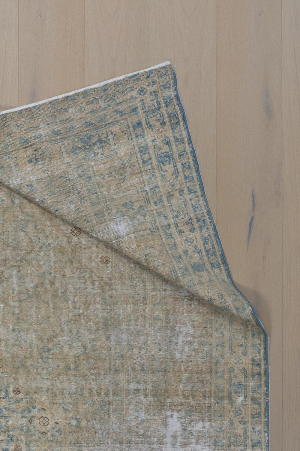 Distressed Vintage Persian Tabriz