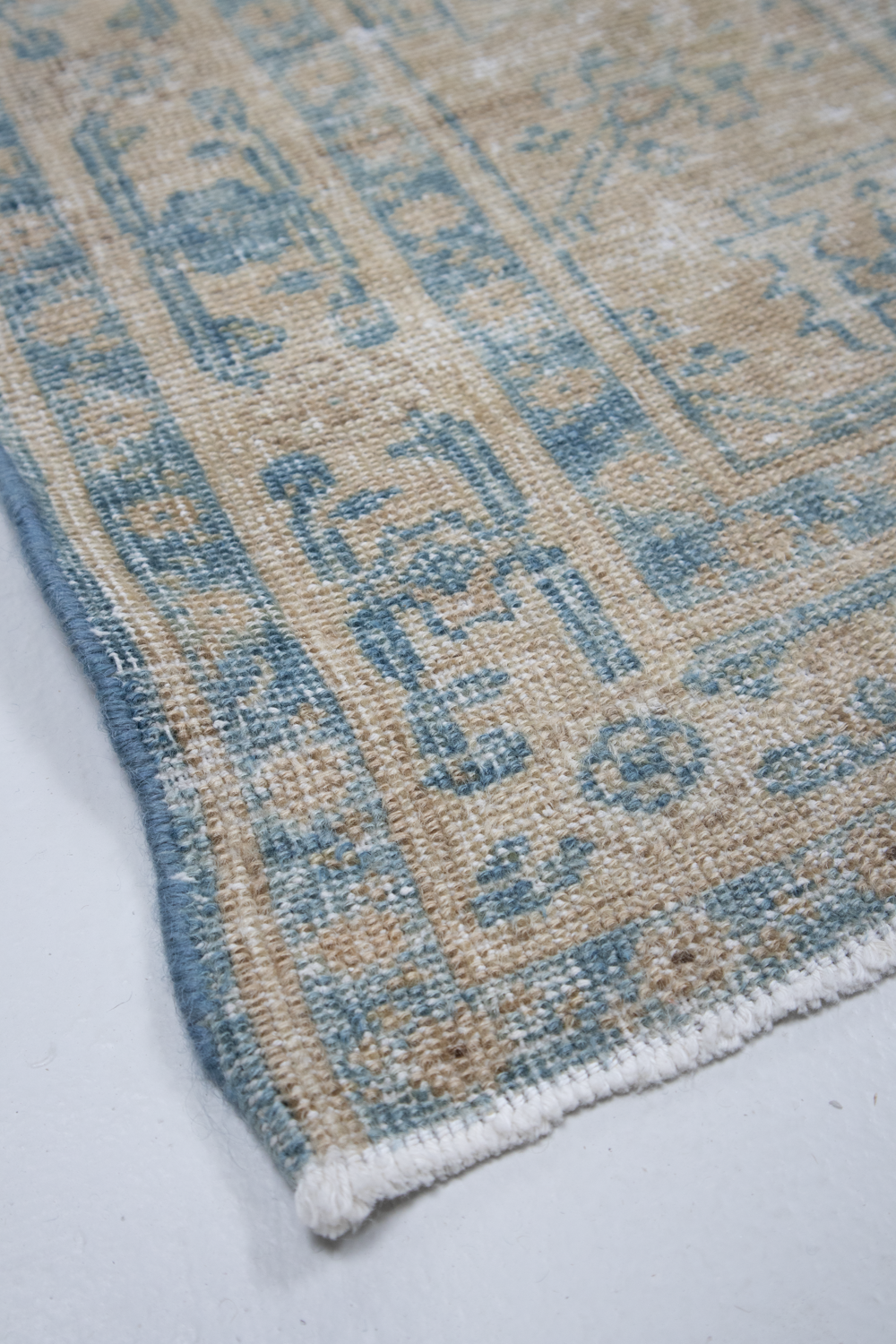 Distressed Vintage Persian Tabriz