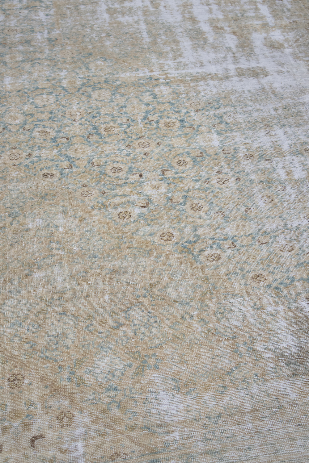 Distressed Vintage Persian Tabriz