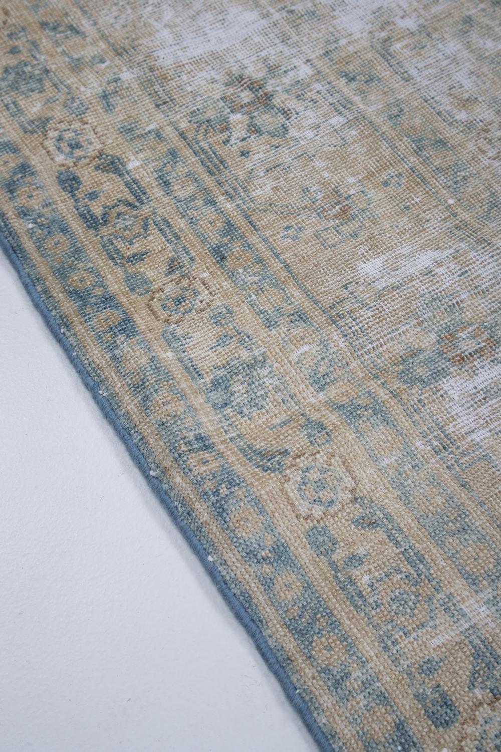 Distressed Vintage Persian Tabriz