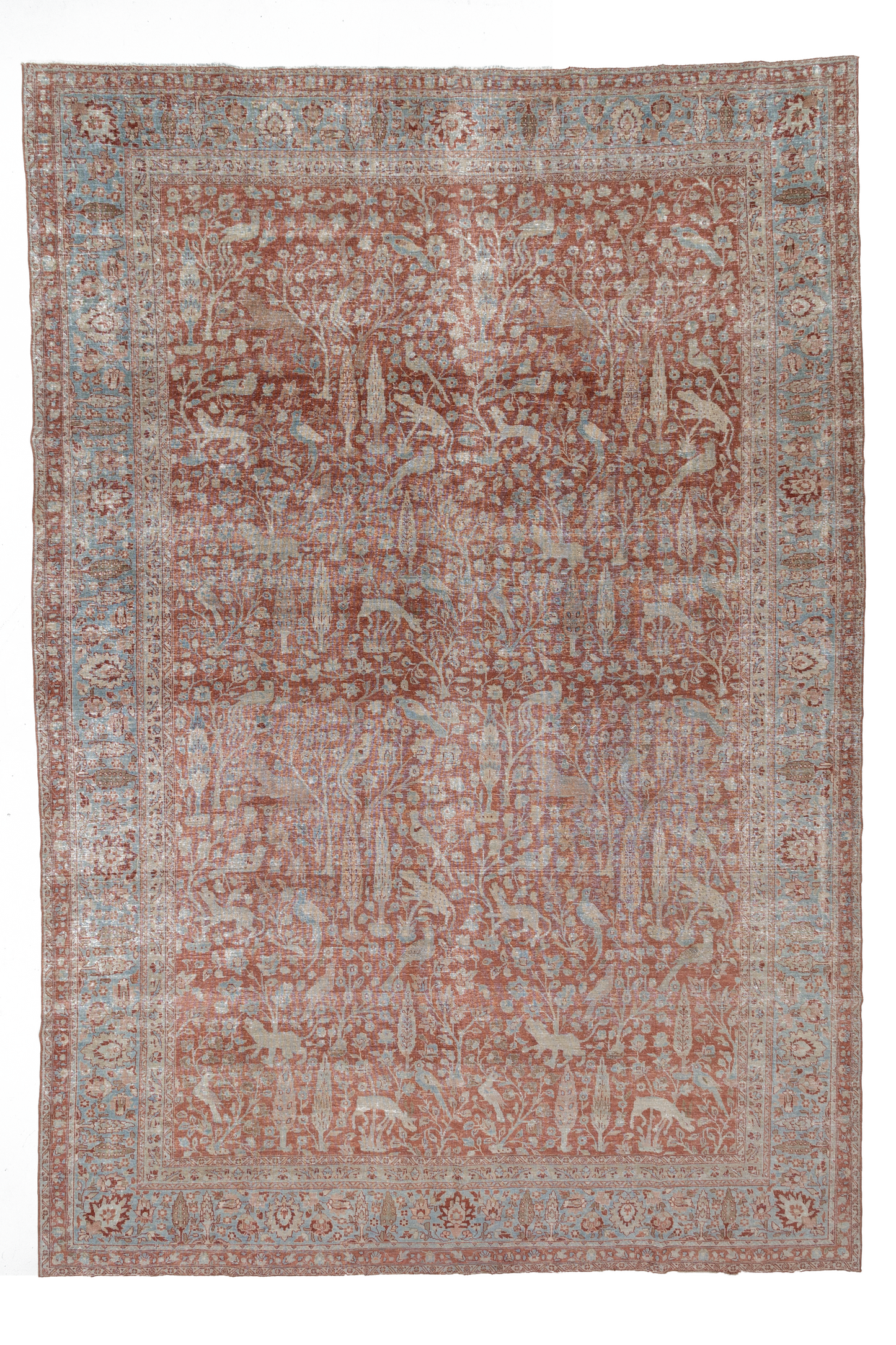 Antique Persian Mashhad Vintage Rug