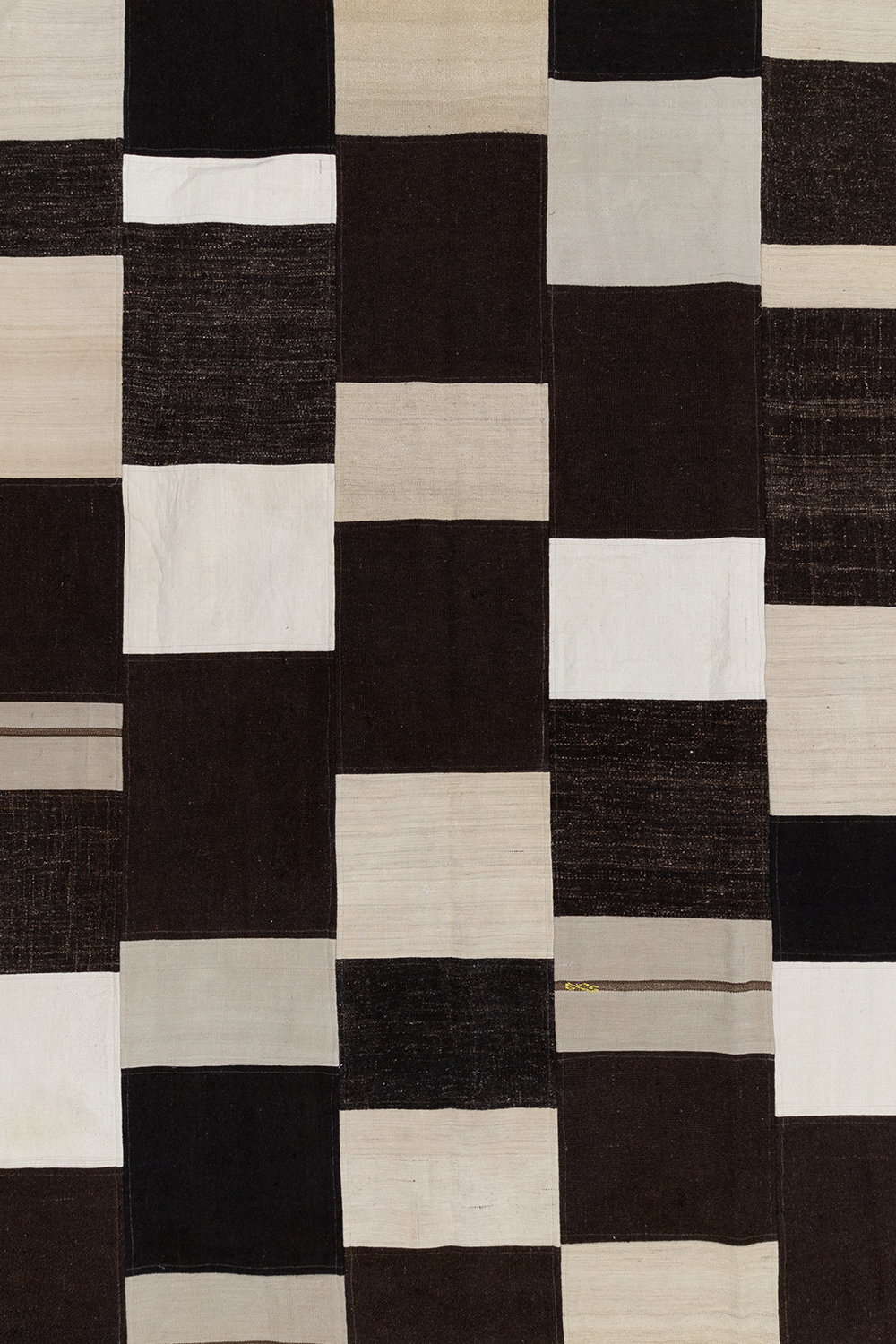Patchwork Checkerboard Turkish Kilim Rug
