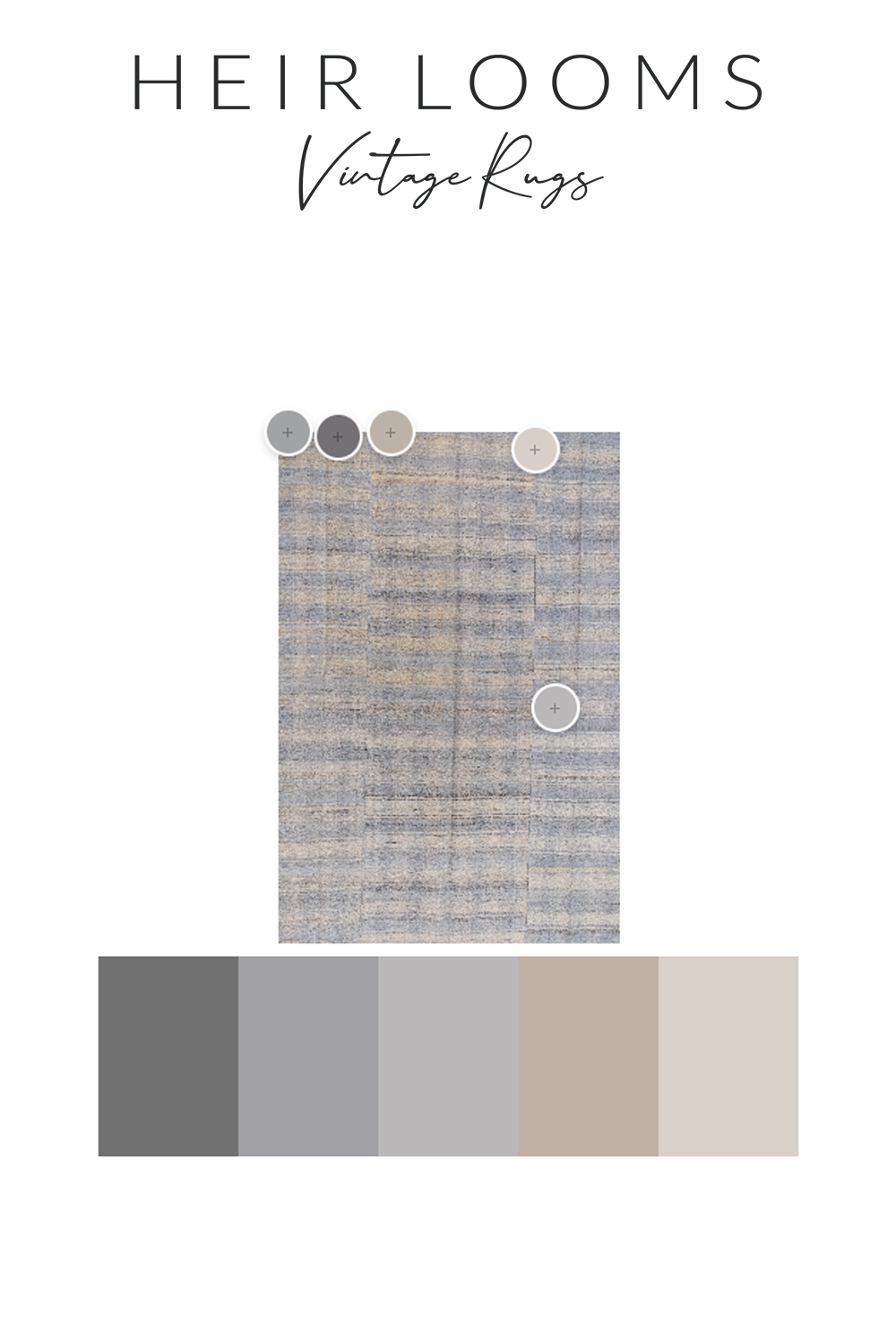 Vintage Anatolian Plaid Flatweave Rug