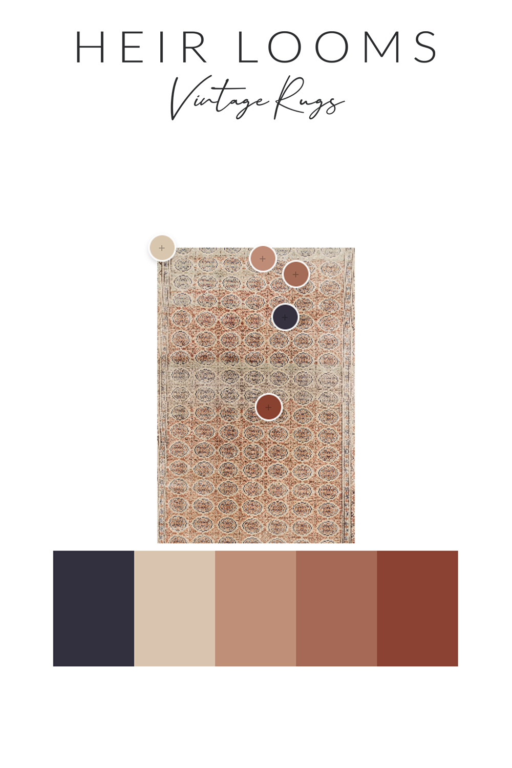 Vintage Turkish Oushak Rug