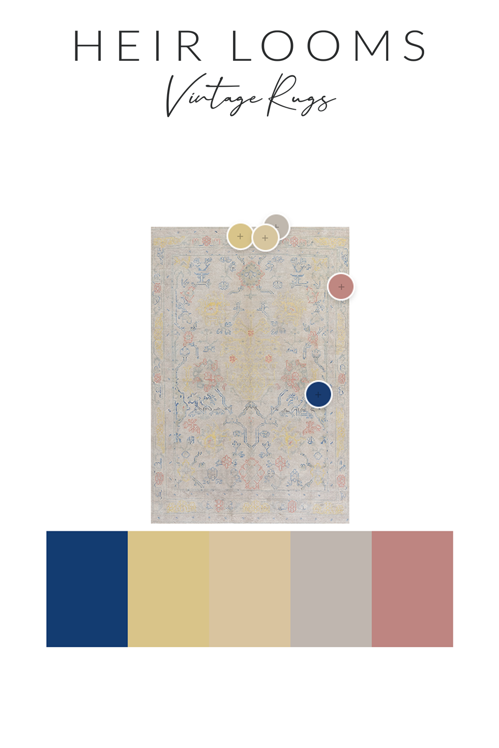 Vintage Persian Oushak Rug
