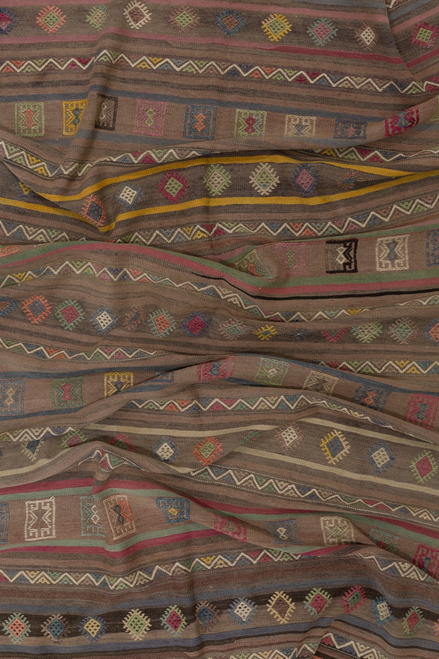 Vintage Oriental Turkish Gabbeh Kilim Rug