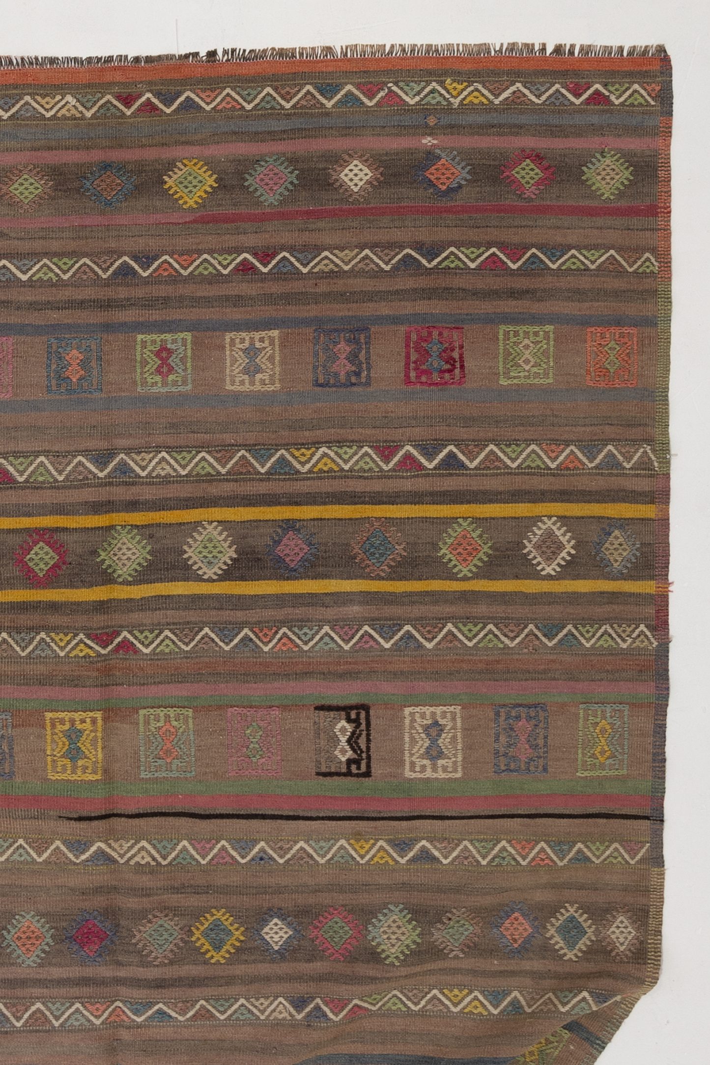 Vintage Oriental Turkish Gabbeh Kilim Rug